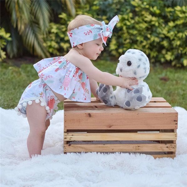 3pcs infant baby girls floral off shoulder vest+short pants briefs outfits girl clothes vestido roupas infantis menina, White
3pcs infant baby girls floral off shoulder vest+short pants briefs outfits girl clothes vestido roupas infantis menina, White