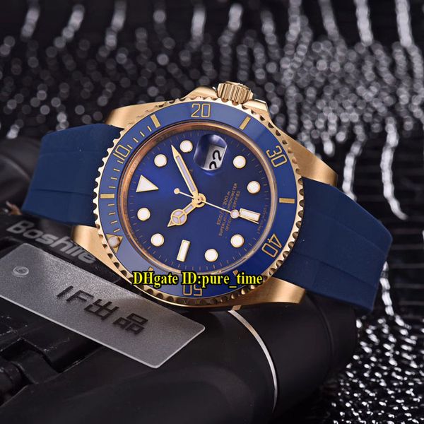 9 color 116618 date hk 2813 automatic blue dial sapphire glass mens watch ceramics bezel rose gold case rubber strap sport gents watches, Slivery;brown
9 color 116618 date hk 2813 automatic blue dial sapphire glass mens watch ceramics bezel rose gold case rubber strap sport gents watches, Slivery;brown