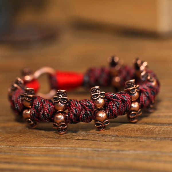 mcllroy bracelets skull new style braid rope cool copper d shape button man jewelry individuality design bracelet pulsera hombre, Black
mcllroy bracelets skull new style braid rope cool copper d shape button man jewelry individuality design bracelet pulsera hombre, Black