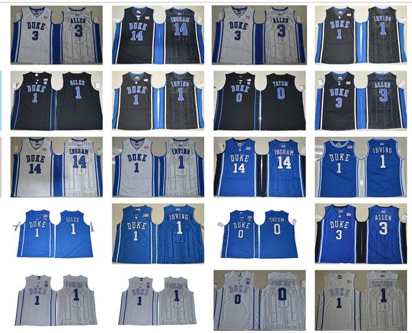 mens ncaa duke blue devils kyrie irving 1 brandon ingram 14 harry giles 1 jayson tatum 0 garyson allen 3 college throwback basketball jersey, Black;red
mens ncaa duke blue devils kyrie irving 1 brandon ingram 14 harry giles 1 jayson tatum 0 garyson allen 3 college throwback basketball jersey, Black;red