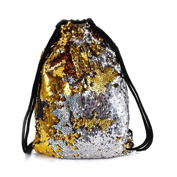 sequins backpack package bag flip sequins drawstring beam beach school student bags backpacks backpack rucksack for women travel