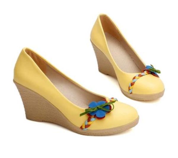 send 2016 spring and autumn new style women's shoes with thick bottom slope heel and high heel round head, Black
send 2016 spring and autumn new style women's shoes with thick bottom slope heel and high heel round head, Black