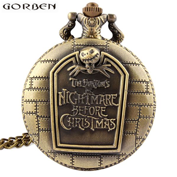 nightmare before christmas tim burton antique pocket watch retro bronze quartz chain clock necklace pendant for women men gift, Slivery;golden
nightmare before christmas tim burton antique pocket watch retro bronze quartz chain clock necklace pendant for women men gift, Slivery;golden