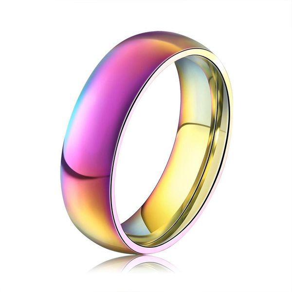classic men women rainbow colorful ring titanium steel wedding band ring width 6mm size 6-12 gift kka1958, Silver
classic men women rainbow colorful ring titanium steel wedding band ring width 6mm size 6-12 gift kka1958, Silver