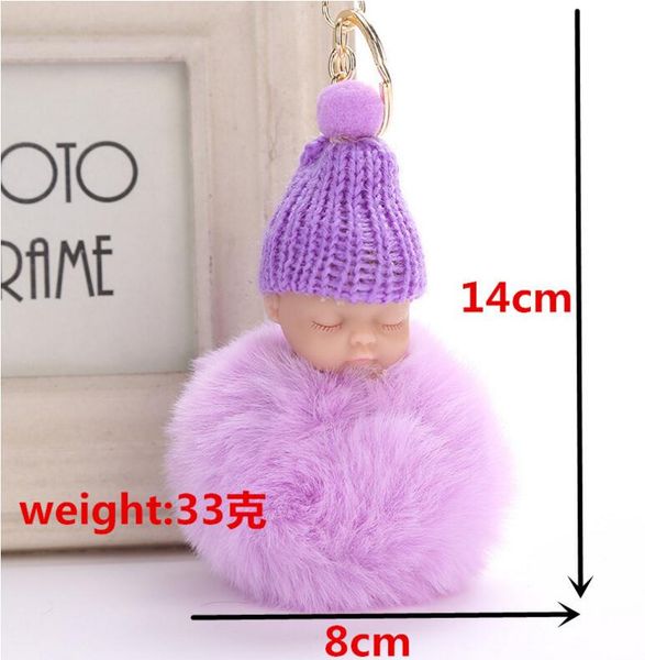 19 colors sweet fluffy pompom sleeping baby key chain faux rabbit fur pom pon knitted hat baby doll keychain car keyring toy trendy gift, Silver
19 colors sweet fluffy pompom sleeping baby key chain faux rabbit fur pom pon knitted hat baby doll keychain car keyring toy trendy gift, Silver