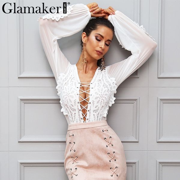 glamaker вырезанная белая кружевная блузка с рубашкой женские топы с прозрачной шнуровкой повседневная блузка прозрачная женская брюшка, White
glamaker вырезанная белая кружевная блузка с рубашкой женские топы с прозрачной шнуровкой повседневная блузка прозрачная женская брюшка, White