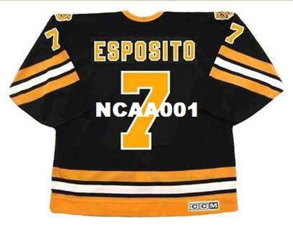mens #7 phil esposito boston bruins 1975 ccm vintage away hockey jersey or custom any name or number retro jersey, Black;red 
mens #7 phil esposito boston bruins 1975 ccm vintage away hockey jersey or custom any name or number retro jersey, Black;red
