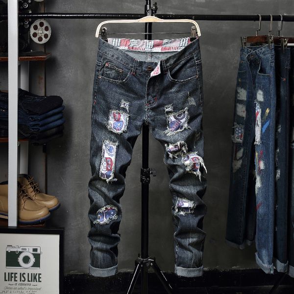 japanese style jeans for men black streetwear jeans hombre slim fit fashion biker pants, Blue
japanese style jeans for men black streetwear jeans hombre slim fit fashion biker pants, Blue
