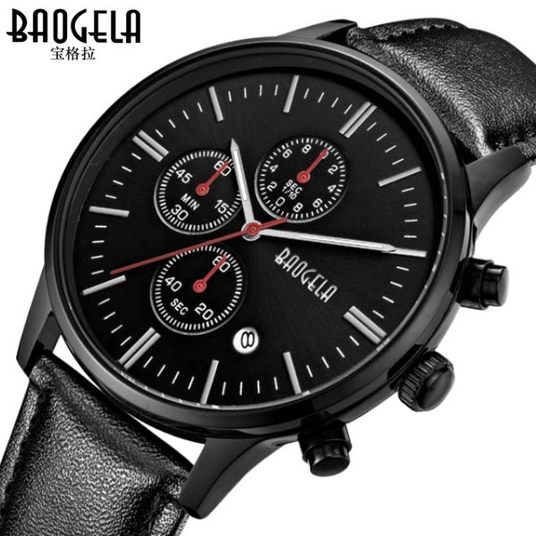 mens business watches genuine leather quartz man wristwatches baogela brand watches waterproof multifunction male clocks, Slivery;brown
mens business watches genuine leather quartz man wristwatches baogela brand watches waterproof multifunction male clocks, Slivery;brown