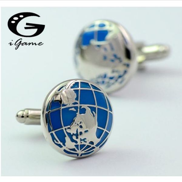 globe cufflinks wholesale&retail novelty blue color world map design quality brass material gift for men, Silver
globe cufflinks wholesale&retail novelty blue color world map design quality brass material gift for men, Silver