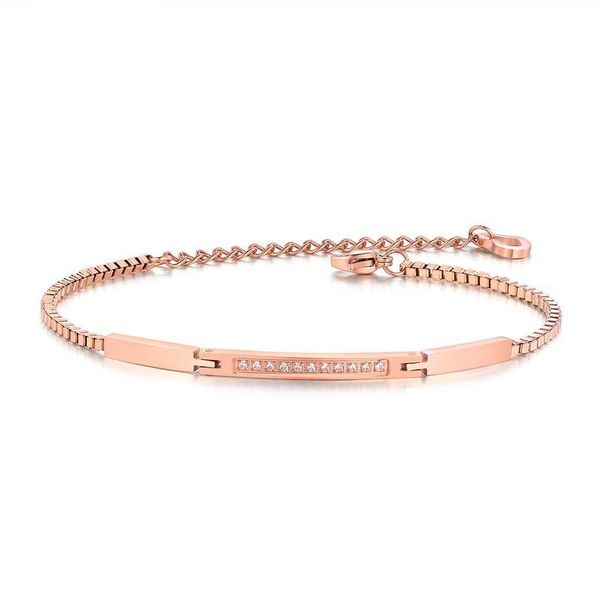 rose gold color fashion simple lover's zircon bangle stainless steel bracelet watchband jewelry gift for lady women 845, Black
rose gold color fashion simple lover's zircon bangle stainless steel bracelet watchband jewelry gift for lady women 845, Black