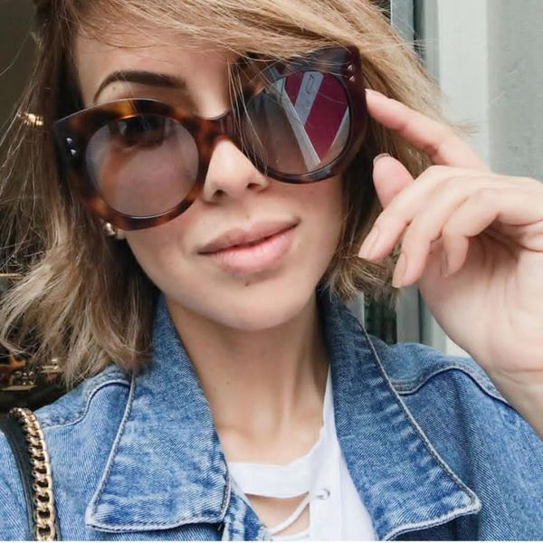 sun glasses for women 2018 women vintage big frame sunglasses retro eyewear fashion ladies sunglasses for big size a8, White;black
sun glasses for women 2018 women vintage big frame sunglasses retro eyewear fashion ladies sunglasses for big size a8, White;black
