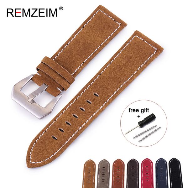 remzeim watch band 18mm 20mm 22mm 24mm leather watch strap 7 colors classic style matte leather 306l silver buckle strap, Black;brown
remzeim watch band 18mm 20mm 22mm 24mm leather watch strap 7 colors classic style matte leather 306l silver buckle strap, Black;brown