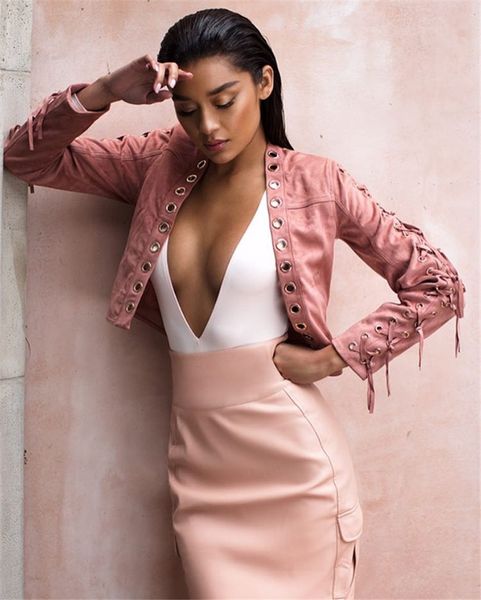 women's jackets women suede leather pink autumn winter bandage design coats short tassel outerwear, Black;brown
women's jackets women suede leather pink autumn winter bandage design coats short tassel outerwear, Black;brown
