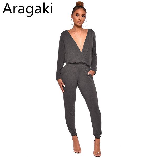aragaki 2018 long rompers women long sleeve deep v neck bodysuits bodycon jumpsuitsln155, Black;white
aragaki 2018 long rompers women long sleeve deep v neck bodysuits bodycon jumpsuitsln155, Black;white