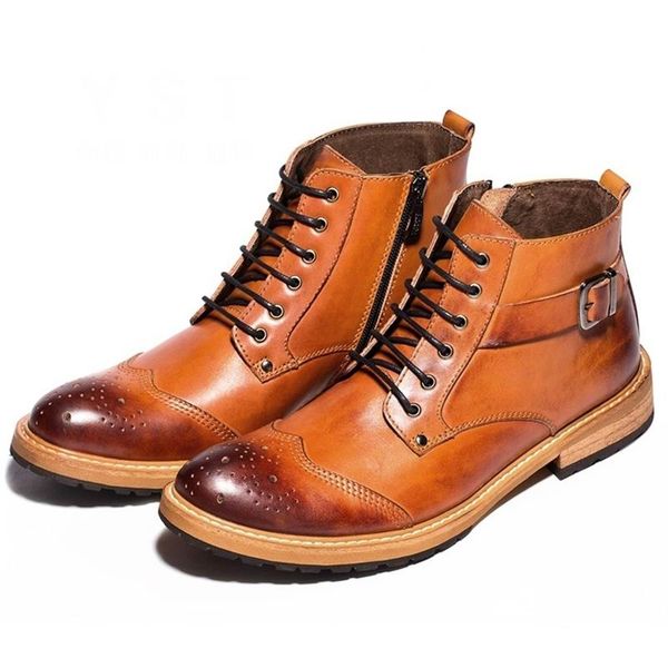 casual boots mens 2018 autumn lace up leather ankle boots brogue mens boots vintage style hombre 1408-2z, Black
casual boots mens 2018 autumn lace up leather ankle boots brogue mens boots vintage style hombre 1408-2z, Black