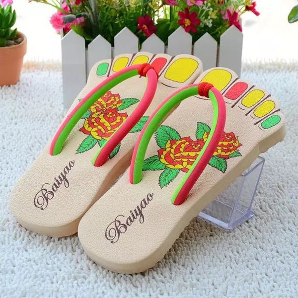 creative cartoon slippers beauty toes foot slippers sandals and slippers, Black;grey