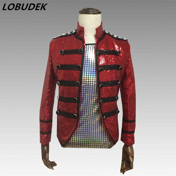 tide male double-breasted slim jacket red sequins jackets punk singer dancer stage outfit nightclub dj dance host show costume, Black;brown
tide male double-breasted slim jacket red sequins jackets punk singer dancer stage outfit nightclub dj dance host show costume, Black;brown