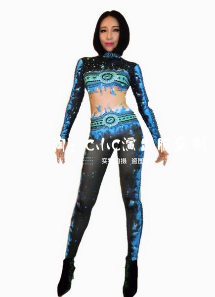 2018 women new costumes female singer guest blue flame tight-fitting jumpsuit customized costume party celebration birthday, Black;white
2018 women new costumes female singer guest blue flame tight-fitting jumpsuit customized costume party celebration birthday, Black;white