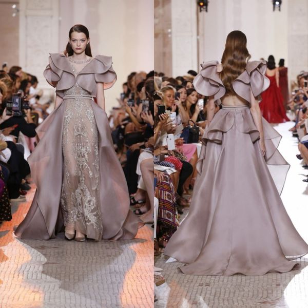 eliesaab 2019 grey pink prom dresses with overskirts beaded neck formal evening gowns with ruffles backless runway party dress custom made, Black
eliesaab 2019 grey pink prom dresses with overskirts beaded neck formal evening gowns with ruffles backless runway party dress custom made, Black