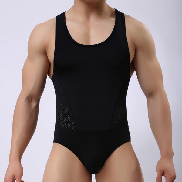 bodysuit men ice silk high elasticity one-piece clothing tight shapers slim mesh breathable bodywear man jumpsuit underwear, Black;brown
bodysuit men ice silk high elasticity one-piece clothing tight shapers slim mesh breathable bodywear man jumpsuit underwear, Black;brown