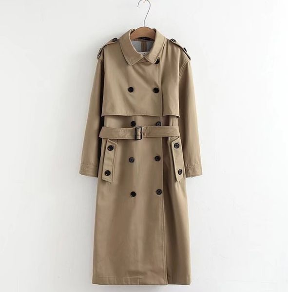 fashion ladies long double-breasted windbreaker coat belt solid color long windbreaker coat slim trench casaco feminino, Tan;black
fashion ladies long double-breasted windbreaker coat belt solid color long windbreaker coat slim trench casaco feminino, Tan;black