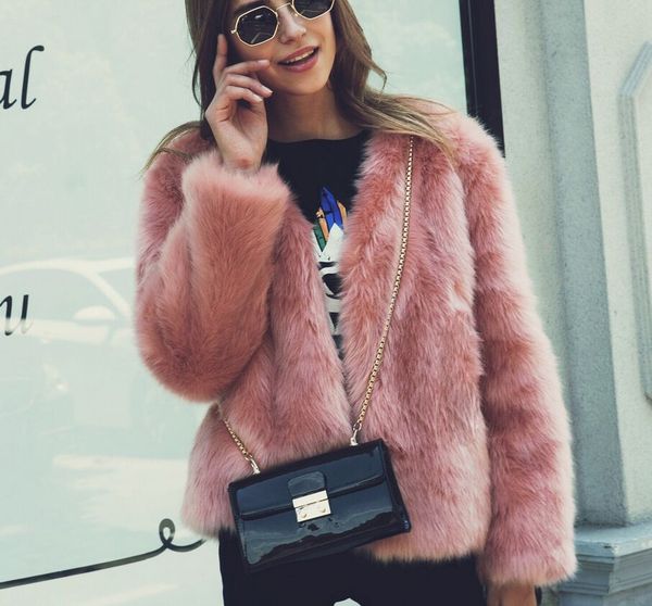 new thick warm faux fur coat women elegant long sleeve v neck shaggy fur jacket coat female fluffy overcoat clothes, Black
new thick warm faux fur coat women elegant long sleeve v neck shaggy fur jacket coat female fluffy overcoat clothes, Black