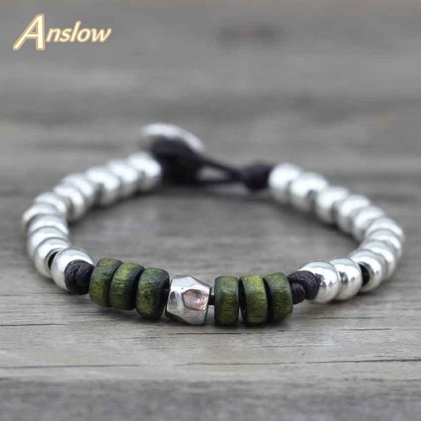 anslow cute sweet wholesale handmade diy wood beads bracelet for women antique silver beads strand gifts low0441lb, White
anslow cute sweet wholesale handmade diy wood beads bracelet for women antique silver beads strand gifts low0441lb, White