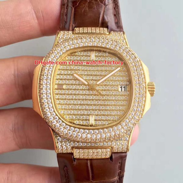 3 color 40.5mm nautilus 5719/1g-001 full diamond bezel leather cal.9015 324 s c movement automatic mens watch watches, Slivery;brown
3 color 40.5mm nautilus 5719/1g-001 full diamond bezel leather cal.9015 324 s c movement automatic mens watch watches, Slivery;brown