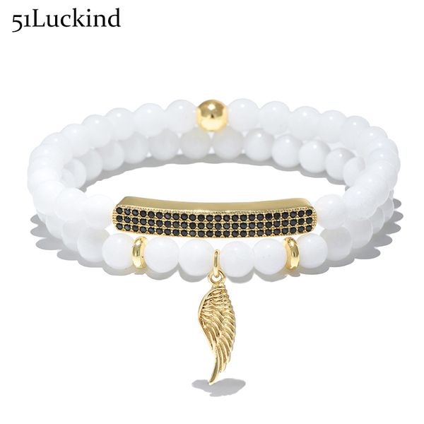 luxury white natural stone bracelet set black zirconia feather pendant braclet sets for men women couple hand jewelry bileklik
luxury white natural stone bracelet set black zirconia feather pendant braclet sets for men women couple hand jewelry bileklik