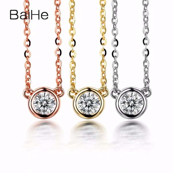 baihe solid 18k white gold(au750) certified 0.10ct round cut 100% genuine natural diamond wedding trendy jewelry gift necklaces, Silver
baihe solid 18k white gold(au750) certified 0.10ct round cut 100% genuine natural diamond wedding trendy jewelry gift necklaces, Silver