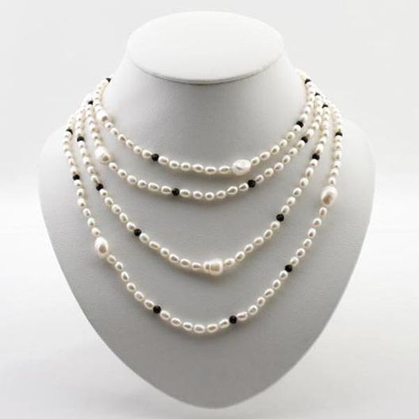 wholesale pearl jewellery,85inches white color rice freshwater pearl crystal beads long necklace,highest quality, Black
wholesale pearl jewellery,85inches white color rice freshwater pearl crystal beads long necklace,highest quality, Black