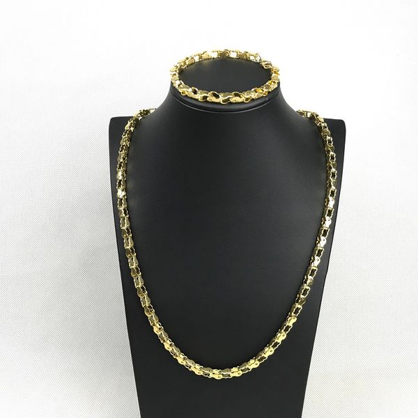 usenset 18 k gold plated bicycle chain necklace bracelet men's heart-shaped stainless steel bike link chain necklace bracelet, Silver
usenset 18 k gold plated bicycle chain necklace bracelet men's heart-shaped stainless steel bike link chain necklace bracelet, Silver