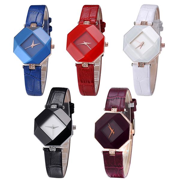 women watches gem cut geometry crystal leather quartz wristwatch fashion dress watch ladies gifts clock 5 color, Slivery;brown
women watches gem cut geometry crystal leather quartz wristwatch fashion dress watch ladies gifts clock 5 color, Slivery;brown