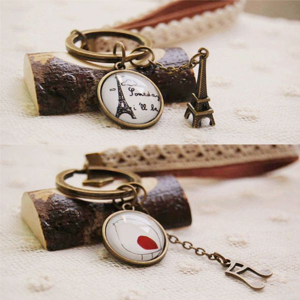 re forest series eiffel tower/bird/animal key rings vintage keychains leather lace charm bag car accessories women jewelry j40, Silver
re forest series eiffel tower/bird/animal key rings vintage keychains leather lace charm bag car accessories women jewelry j40, Silver