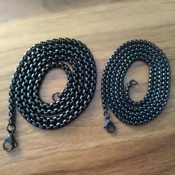 18k ip black gold onyx 316l stainless steel round box chain link men's necklace (need more necklaces, better prices, give me informatio, Silver
18k ip black gold onyx 316l stainless steel round box chain link men's necklace (need more necklaces, better prices, give me informatio, Silver