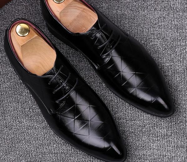 send 2018 autumn korean pointed end formal wear men's leather shoes, Black
send 2018 autumn korean pointed end formal wear men's leather shoes, Black
