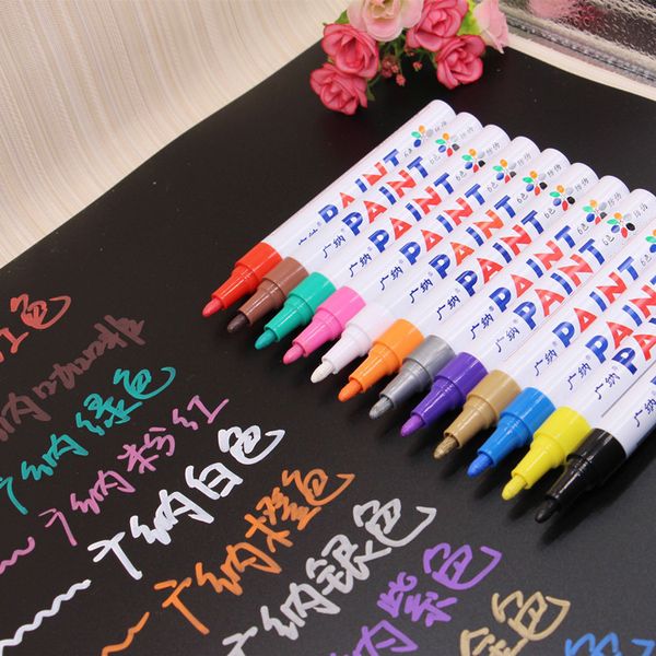 12x colorful waterproof pen car tyre tire tread cd metal permanent paint markers graffiti oily marker pen marcador caneta stationery
12x colorful waterproof pen car tyre tire tread cd metal permanent paint markers graffiti oily marker pen marcador caneta stationery