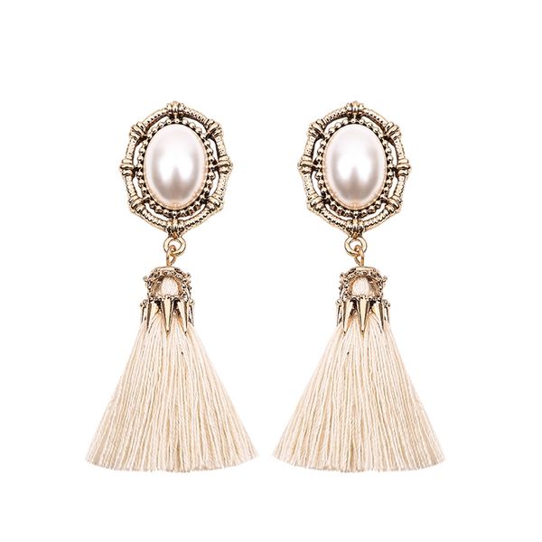 m004 handmade vintage pearl tassel long dangle earrings for women wedding earrings girl weaving fashion party wholesale, Silver
m004 handmade vintage pearl tassel long dangle earrings for women wedding earrings girl weaving fashion party wholesale, Silver