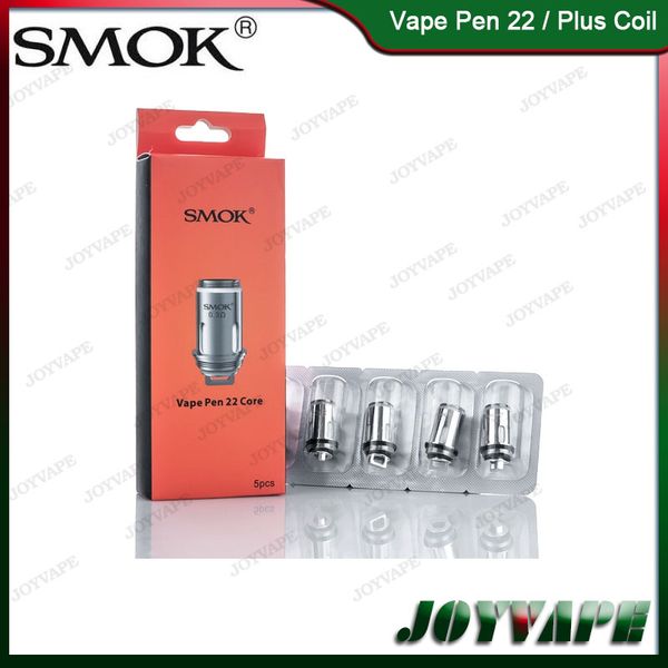 

Аутентичные SMOK Vape Pen 22 Катушка 0.3ohm 0.25ohm X4 Запасные сердечники Катушки Для Vape Pen 22 / Plus Комплект 100% Оригинал