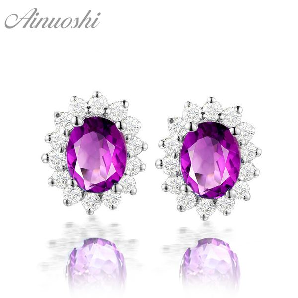 ainuoshi natural amethyst snowflake earring 4ct oval cut gems engagement party women jewelry 925 sterling silver stud earrings, Golden;silver
ainuoshi natural amethyst snowflake earring 4ct oval cut gems engagement party women jewelry 925 sterling silver stud earrings, Golden;silver