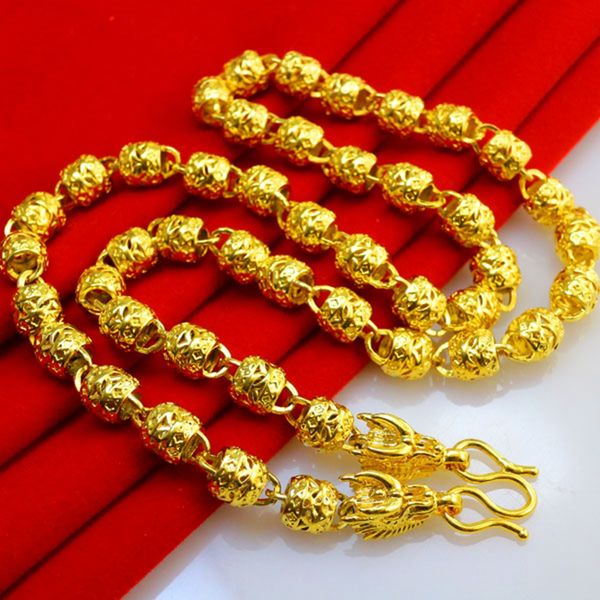 23.6 inches long mens necklace 18k yellow gold filled hip hop beads chain solid jewelry gift statement accessories, Silver
23.6 inches long mens necklace 18k yellow gold filled hip hop beads chain solid jewelry gift statement accessories, Silver
