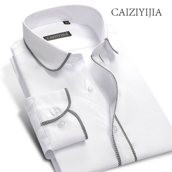 caiziyijia 100% cotton mens dress shirt solid long sleeve camisa masculina fashion white wedding shirt brand clothing, White;black
caiziyijia 100% cotton mens dress shirt solid long sleeve camisa masculina fashion white wedding shirt brand clothing, White;black