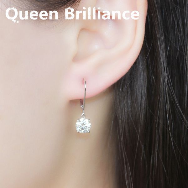 18k 750 white gold 2 ctw 1 carat 6.5mm per pcs high end f color lab grown moissanite diamond drop earrings for women, Golden;silver
18k 750 white gold 2 ctw 1 carat 6.5mm per pcs high end f color lab grown moissanite diamond drop earrings for women, Golden;silver