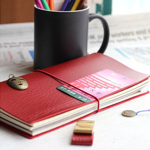 vintage portable leather traveller notebook fine classic travel planner/ journal/record 6 colors a6, Purple;pink
vintage portable leather traveller notebook fine classic travel planner/ journal/record 6 colors a6, Purple;pink