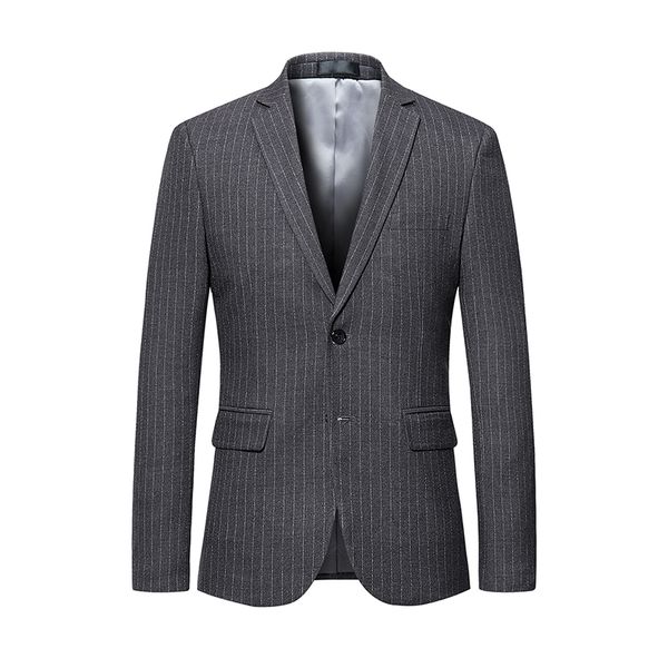 striped men blazer jackets 2018 england style blue grey men's suit coat fashion slim fit business casual blazer jacket coat men, White;black
striped men blazer jackets 2018 england style blue grey men's suit coat fashion slim fit business casual blazer jacket coat men, White;black