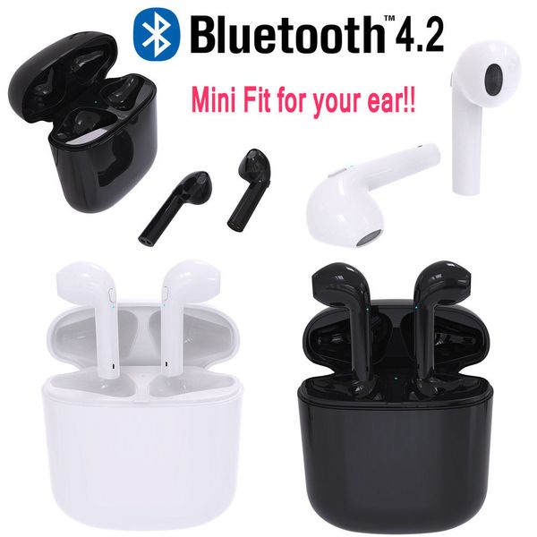 

mini hbq i8 wireless bluetooth earphone 4.2 car earphone earbuds stereo headphones headsets earpiece charging box for iphone samsung