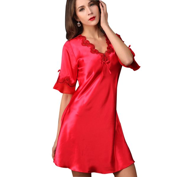 pregnant women satin sleepwear silk nightgown half sleeve embroidery maternity nightdress lingerie female nightie, White
pregnant women satin sleepwear silk nightgown half sleeve embroidery maternity nightdress lingerie female nightie, White