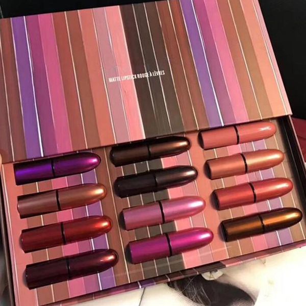 Горячий макияж макияжа M Lipstick Set 12colors Lipstick Matte 12pcs / set с подарочной коробкой Доставк
Горячий макияж макияжа M Lipstick Set 12colors Lipstick Matte 12pcs / set с подарочной коробкой Доставк