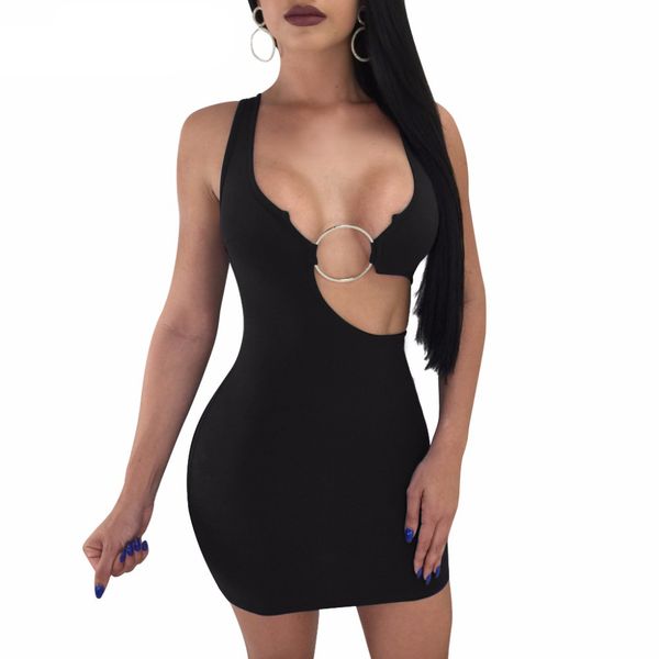 women bodycon solid seretch dress cut out stretchy sleeveless 2018 summer party club mini dress, White;black
women bodycon solid seretch dress cut out stretchy sleeveless 2018 summer party club mini dress, White;black
